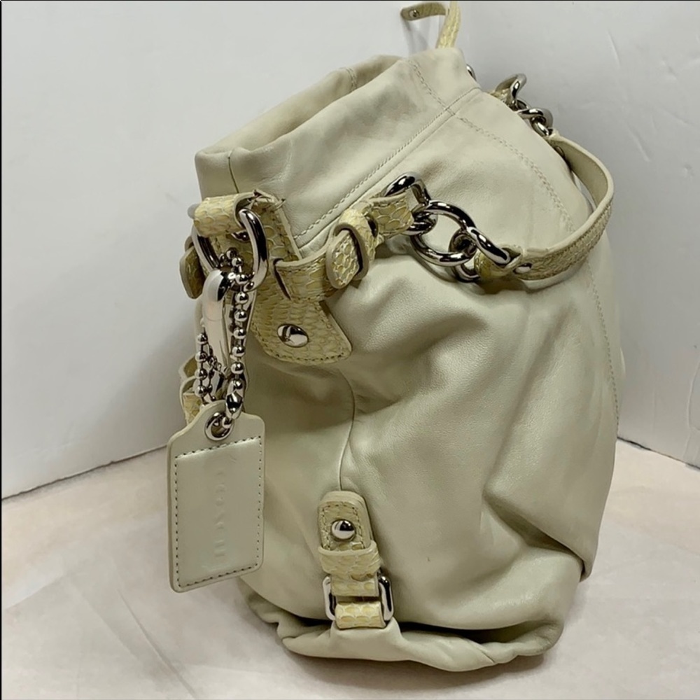 COACH BROOKE LEATHER  BAG WHITE #14820 - Picture 4 of 10
